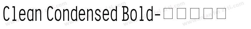 Clean Condensed Bold字体转换